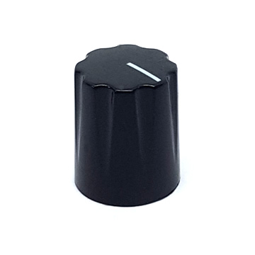 Davies 1900h Style Knob - Black - Brass Insert